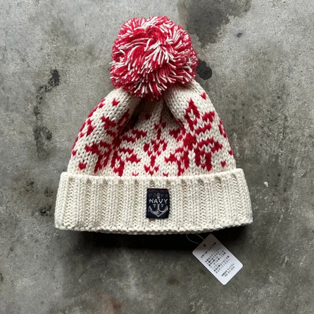 Kapital 3G Wool Snow Pattern Knit Hat